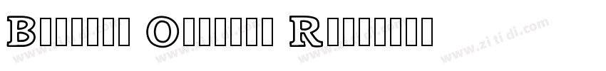Bookman Outline Regu字体转换